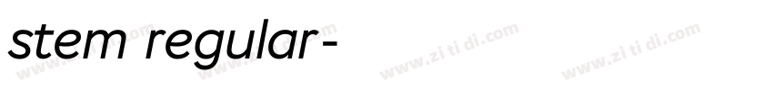 stem regular字体转换